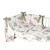 BABY NELLYS 3-dielna sada mantinel s obliečkami, Slon a Dúha, biela/sivá BABY NELLYS 3-dielna sada mantinel s obliečkami, Slon a Dúha, biela/sivá