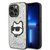 Karl Lagerfeld Hardcase Glitter iPhone 14 Pro Max Strieborná Choupette Patch Karl Lagerfeld Hardcase Glitter iPhone 14 Pro Max Strieborná Choupette Patch