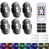 6 kusov Bezdrôtová LED Stroboskopická Lampa Výkonná 8 farieb USB S Diaľkovým Ovládaním 6 kusov Bezdrôtová LED Stroboskopická Lampa Výkonná 8 farieb USB S Diaľkovým Ovládaním