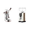 La Pavoni Esperto Abile + Eureka Mignon Specialita, WD white, walnut La Pavoni Esperto Abile + Eureka Mignon Specialita, WD white, walnut
