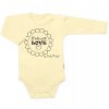 Body dlhý rukáv Baby Nellys, Made with love, žlté Body dlhý rukáv Baby Nellys, Made with love, žlté