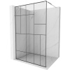 Mexen Kioto sprchová zástena 110x200 cm 8 mm, chrómový profil, sklo čierny vzor 2, 800-110-101-01-78 Mexen Kioto sprchová zástena 110x200 cm 8 mm, chrómový profil, sklo čierny vzor 2, 800-110-101-01-78