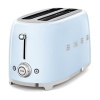 Smeg TSF02PBEU, toustovač / topinkovač, 4 toasty, 6 úrovní opékání, zásuvka na drobky, styl. 50. let, pastelově modrý Smeg TSF02PBEU, toustovač / topinkovač, 4 toasty, 6 úrovní opékání, zásuvka na drobky, styl. 50. let, pastelově modrý