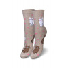Milena Dámske ponožky Mačky a Srdcia Béžové biela | hnedá | krémová 37-41 Milena 5905677742558 Milena Dámske ponožky Mačky a Srdcia Béžové biela | hnedá | krémová 37-41 Milena 5905677742558