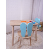 Kid's Table Set Bunny One Chair Set - Baby Blue, Brown Kid's Table Set Bunny One Chair Set - Baby Blue, Brown