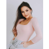 Dámske tričko s výstrihom HELA VS-DT1906 pudrová Dámske tričko s výstrihom HELA VS-DT1906 pudrová
