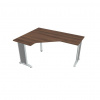 Hobis Pracovný stôl Flex, ergo, pravý, 160x75,5x120 (60x60) cm, orech/kov Hobis Pracovný stôl Flex, ergo, pravý, 160x75,5x120 (60x60) cm, orech/kov