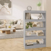vidaXL Knižnica/deliaca stena sivá sonoma 80x30x135cm kompozitné drevo vidaXL Knižnica/deliaca stena sivá sonoma 80x30x135cm kompozitné drevo