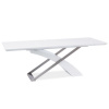 Tempo Kondela Jedálenský stôl, biela/biela extra vysoký lesk HG, 160-220x90 cm, KROS Tempo Kondela Jedálenský stôl, biela/biela extra vysoký lesk HG, 160-220x90 cm, KROS