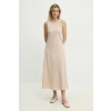 Ľanové šaty Answear.LAB NL245958.ums béžová XL Ľanové šaty Answear.LAB NL245958.ums béžová XL