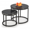 HALMAR Set konferenčných stolíkov OREO, čierna/čierny mramor HALMAR Set konferenčných stolíkov OREO, čierna/čierny mramor