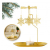 VIRELA Vianočný svietnik Snowflake, zlatý, 20x18 cm – SW08 VIRELA Vianočný svietnik Snowflake, zlatý, 20x18 cm – SW08