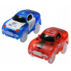 Sada 2 autíčok Magic Tracks – policajné auto a pretekárske auto s 5 LED Sada 2 autíčok Magic Tracks – policajné auto a pretekárske auto s 5 LED