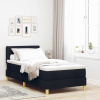 zahrada-XL Posteľ s pružinovým rámom s matracmi Čierna 90 x 190 cm látka 3342326 zahrada-XL Posteľ s pružinovým rámom s matracmi Čierna 90 x 190 cm látka 3342326