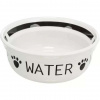 TRIXIE Keramická miska WATER, bílá/černá 0,25 l/ ø 13 cm TRIXIE Keramická miska WATER, bílá/černá 0,25 l/ ø 13 cm
