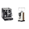 La Pavoni Cellini Classic, black + Eureka Mignon Specialita, WD white, walnut La Pavoni Cellini Classic, black + Eureka Mignon Specialita, WD white, walnut