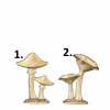 Keramická dekorácia dvoch húb v zlatom farebnom prevedení na podstavci a dvoch prevedeniach 12 x 3,5 x 16 cm 40403 Keramická dekorácia dvoch húb v zlatom farebnom prevedení na podstavci a dvoch prevedeniach 12 x 3,5 x 16 cm 40403