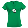 Tričko s potlačou Panda dámské Zelená S Tričko s potlačou Panda dámské Zelená S