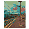 Diamantové maľovanie - VLAKOVÉ NÁSTUPIŠTE Rámovanie: vypnuté plátno na rám, Rozmer: 40x50 cm Diamantové maľovanie - VLAKOVÉ NÁSTUPIŠTE Rámovanie: vypnuté plátno na rám, Rozmer: 40x50 cm