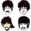 The Beatles Yellow Submarine Heads Embossed Magnetka The Beatles Yellow Submarine Heads Embossed Magnetka