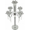 Päťramenný svietnik lotosový kvet 62 cm SIVO-STRIEBORNÝ VYPR Päťramenný svietnik lotosový kvet 62 cm SIVO-STRIEBORNÝ VYPR