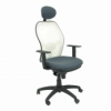 Kancelárska stolička s podhlavníkom Jorquera P&C ALI600C Sivá Tmavo-sivá