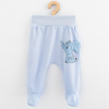 Dojčenské bavlnené polodupačky New Baby Happy Elephant blue Modrá 56 (0-3m) Dojčenské bavlnené polodupačky New Baby Happy Elephant blue Modrá 56 (0-3m)