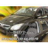 Plexi, ofuky Hyundai i30 5D 2007 =>, přední Plexi, ofuky Hyundai i30 5D 2007 =>, přední