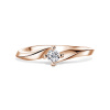 Freya | Zásnubný prsteň so stredovým diamantom 0.145ct, ružové zlato 56