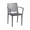 Záhradná stolička Rojaplast Grid Armchair antracit Záhradná stolička Rojaplast Grid Armchair antracit