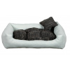 ELEGANT obdĺžnikový pelech pre psa, biely so sivým vankúšikom - 65 cm x 55 cm ELEGANT obdĺžnikový pelech pre psa, biely so sivým vankúšikom - 65 cm x 55 cm