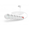 CONNECT IT prodlužovací kabel 230 V, 6 zásuvek, 5 m, s vypínačem (bílý) CI-1281 CONNECT IT prodlužovací kabel 230 V, 6 zásuvek, 5 m, s vypínačem (bílý) CI-1281