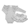 BABY NELLYS 2 dielna súprava, body dl.rukáv + suknička s krajkou a volánikmi BABY NELLYS 2 dielna súprava, body dl.rukáv + suknička s krajkou a volánikmi