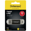 INTENSO Twist Line, USB-C/USB-A, USB Kľúč, 32GB INTENSO Twist Line, USB-C/USB-A, USB Kľúč, 32GB