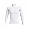 Under Armour Kompresné tričko HG Armour Comp Mock LS white Under Armour Kompresné tričko HG Armour Comp Mock LS white