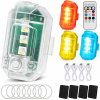 4 ks LED výstražná lampa MINI maják DO auta, motorky, dronu 4 ks LED výstražná lampa MINI maják DO auta, motorky, dronu