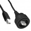 Bulgin Kabel USB Vnější, řada: Buccaneer for Data, A: USB typu A, 3 m Vnější, Černá, B: USB B Bulgin Kabel USB Vnější, řada: Buccaneer for Data, A: USB typu A, 3 m Vnější, Černá, B: USB B