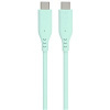PremiumCord silikonový USB-C 60W, tyrkysový, 1.5m PremiumCord silikonový USB-C 60W, tyrkysový, 1.5m