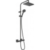 HANSGROHE Vernis Shape Showerpipe nástenný sprchový systém s termostatom, horná sprcha 1jet 230 x 170 mm, ručná sprcha 2jet, matná čierna, 26286670 HANSGROHE Vernis Shape Showerpipe nástenný sprchový systém s termostatom, horná sprcha 1jet 230 x 170 mm, ručná sprcha 2jet, matná čierna, 26286670