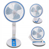 Paradox Skladací ventilátor so stolnou LED lampou FAN / Modrá Paradox Skladací ventilátor so stolnou LED lampou FAN / Modrá