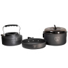 GIANTS FISHING Sada riadu s kanvičkou 3 Piece Pan & Kettle Set GIANTS FISHING Sada riadu s kanvičkou 3 Piece Pan & Kettle Set
