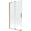 Mexen Velar vaňová zástena 2-krídlová posuvná 100 x 150 cm, transparentná, brúsená meď - 896-100-000-01-65 Mexen Velar vaňová zástena 2-krídlová posuvná 100 x 150 cm, transparentná, brúsená meď - 896-100-000-01-65