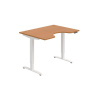 Hobis Pracovný stôl Motion Ergo, PO, 2S, 120x70,5-120,5x90 cm, jelša/biela Hobis Pracovný stôl Motion Ergo, PO, 2S, 120x70,5-120,5x90 cm, jelša/biela