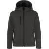 Clique | Padded Hooded Softshell Women Dámska zateplená softshellová bunda s kapucňou_67.0953 Farba: dark grey, Veľkosť: XS Clique | Padded Hooded Softshell Women Dámska zateplená softshellová bunda s kapucňou_67.0953 Farba: dark grey, Veľkosť: XS
