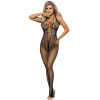 Subblime - 951788 long fishnet bodystocking with straps on chest and back black Subblime - 951788 long fishnet bodystocking with straps on chest and back black