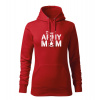 DRAGOWA dámska mikina s kapucňou army mom, červená 320g/m2 - XXL DRAGOWA dámska mikina s kapucňou army mom, červená 320g/m2 - XXL