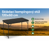 ONDRAGON Skladací kempingový stôl 120 × 60 cm - ľahký hliníkový stôl v kufríku ONDRAGON Skladací kempingový stôl 120 × 60 cm - ľahký hliníkový stôl v kufríku