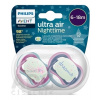 AVENT CUMLÍK Ultra air 0-6m nočný, dievča na utišovanie, silikón (inov.2023) 1x2 ks AVENT CUMLÍK Ultra air 0-6m nočný, dievča na utišovanie, silikón (inov.2023) 1x2 ks
