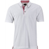 James & Nicholson | JN 716, Pánske piqué polo, biela - červená, L James & Nicholson | JN 716, Pánske piqué polo, biela - červená, L