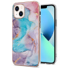 AppleMix Kryt pre Apple iPhone 15 Plus - plast / guma - dúhový mramor AppleMix Kryt pre Apple iPhone 15 Plus - plast / guma - dúhový mramor